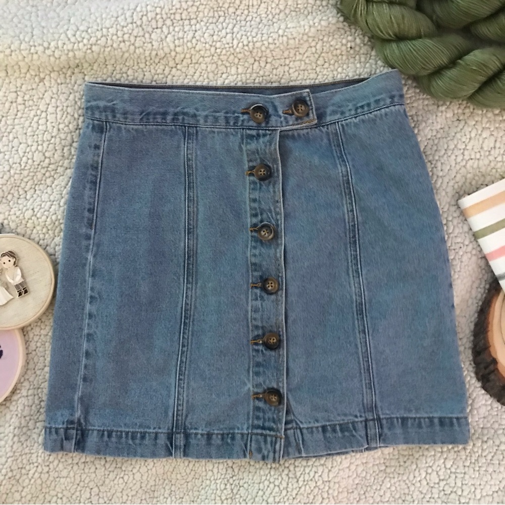 Forever 21 Denim Skirt with Buttons